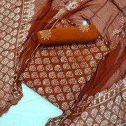 Reddish Brown, Indonesian Style Batik Print Suit