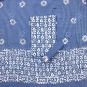 Glaucous Color, Hand Block Batik Print Pure Cotton Suit