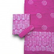 Royal Fuchsia, Hand Block Batik Print Cotton Suit
