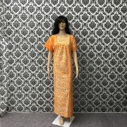 Carrot Orange, Soft Cotton Hand Made Batik Gown
