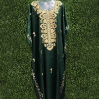 medium-jungle-green-color-rayon-fabric-ari-work-pattern-kaftan
