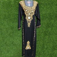 black-color-hand-printed-zari-work-rayon-fabric-gown