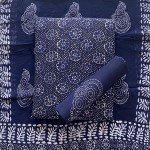 Dark Blue, Indonesian Style Batik All Over Print Suit
