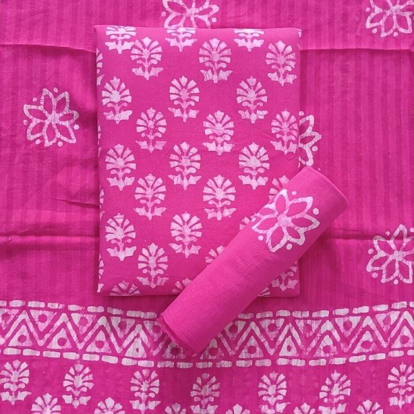 Dimorphotheca Magenta, Hand Block Batik Print Suit