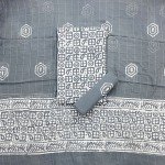 Oslo Grey Color, Hand Block Batik Print Pure Cotton Suit