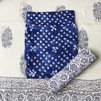 lapis-blue-color-tie-dye-hand-block-print-muslin-suit-with-chiffon-dupatta