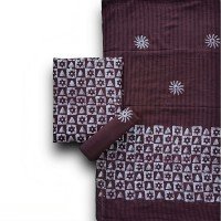 Woody Brown, Hand Block Batik Print Cotton Suit