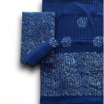 Blue Zodiac, Hand Block Indonesian Style Batik All Over Print Cotton Suit
