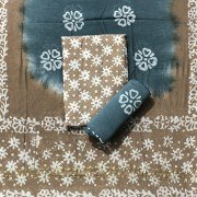 Pale Oyster Color Hand Block Batik Print Muslin Chanderi Suit