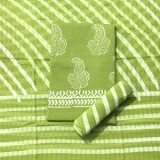 Chelsea Cucumber Color Indonesian Style Batik Print Cotton Suit