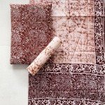 cocoa-bean-color-beautiful-copper-block-printed-wax-batik-indonesian-style-pure-cotton-suit-with-cotton-dupatta